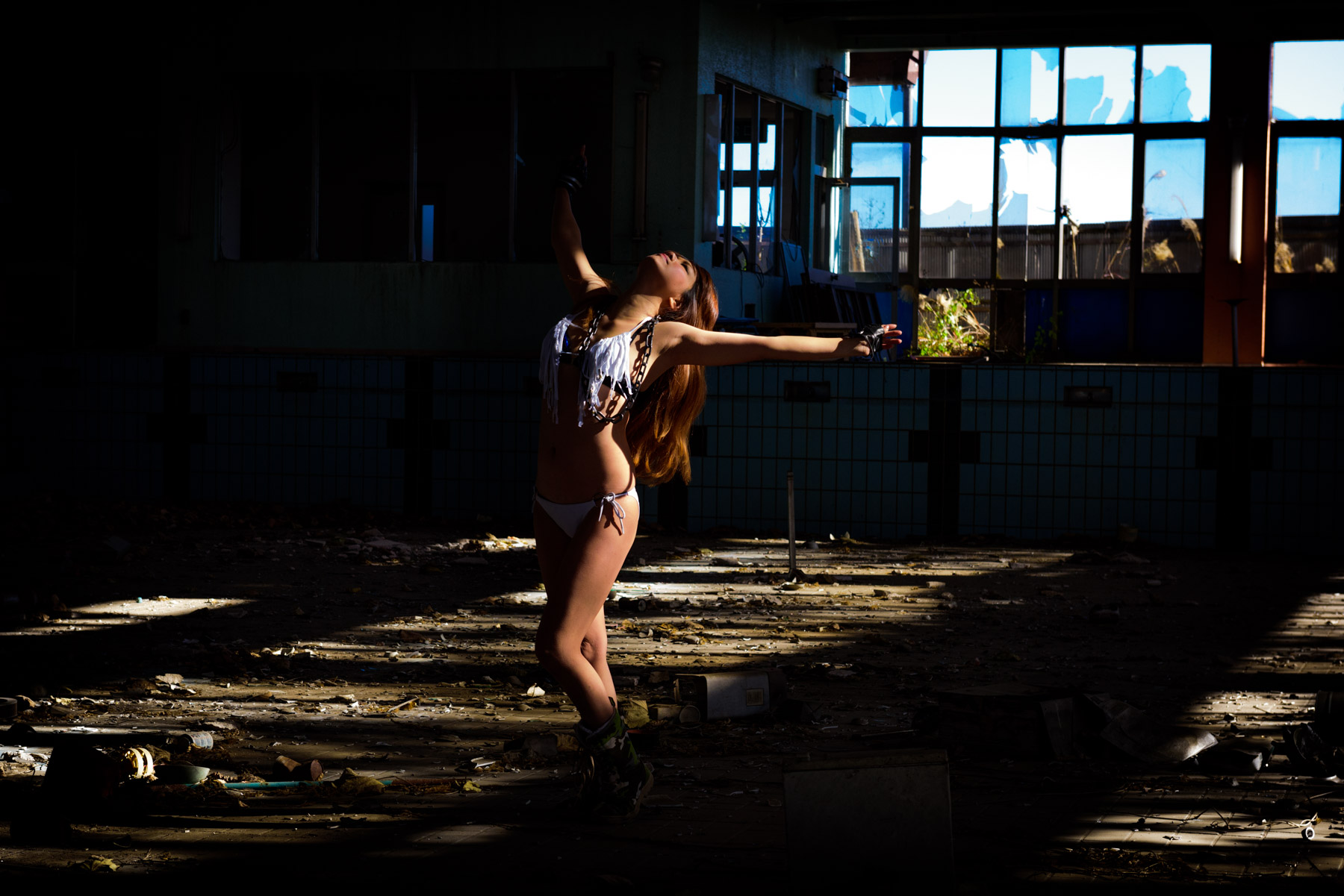 abandoned, haikyo, japan, japanese, kanto, model, people, ruin, swimming-pool, tochigi, urban exploration, urbex