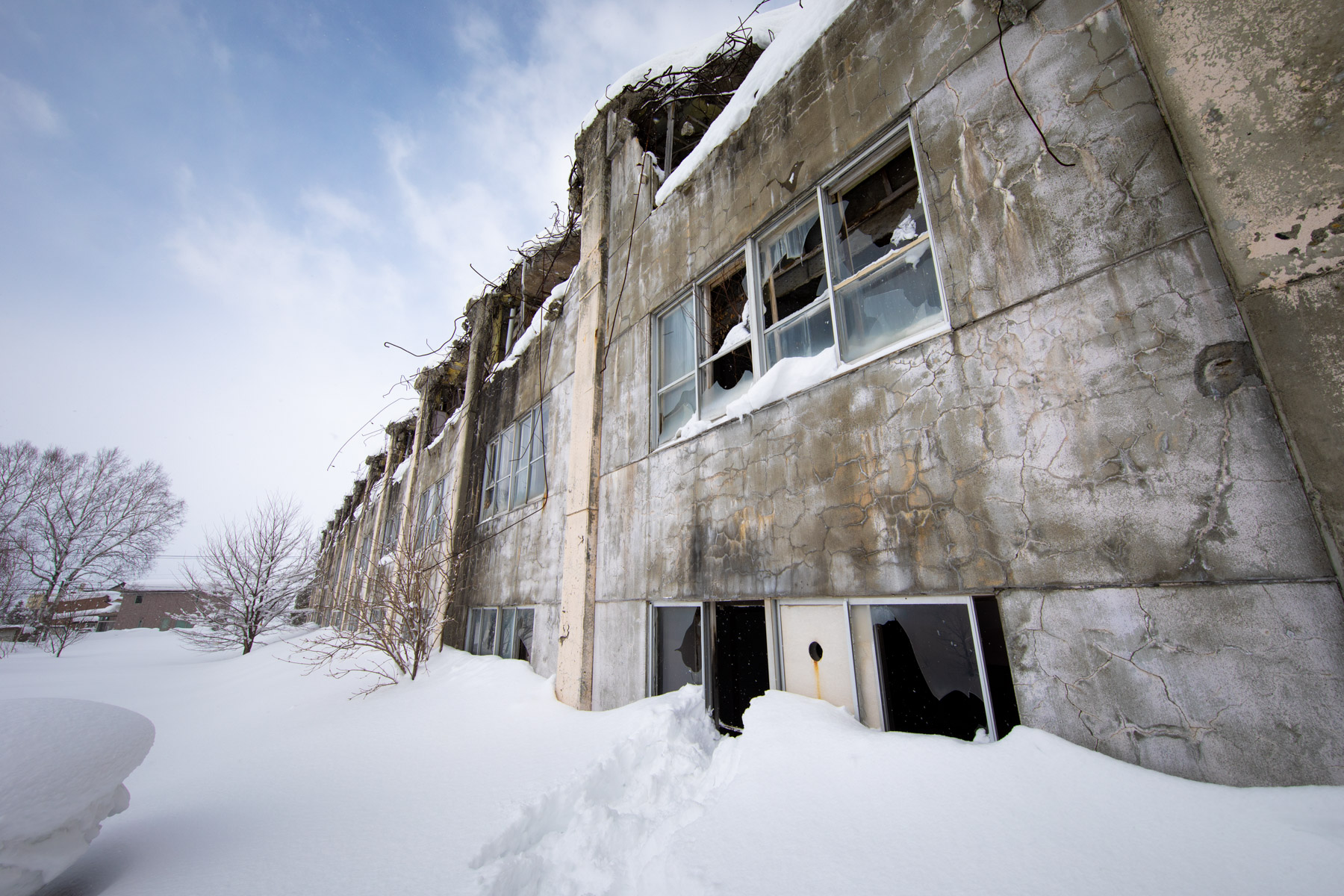 abandoned, factory, haikyo, hokkaido, japan, japanese, ruin, snow, urban exploration, urbex, winter