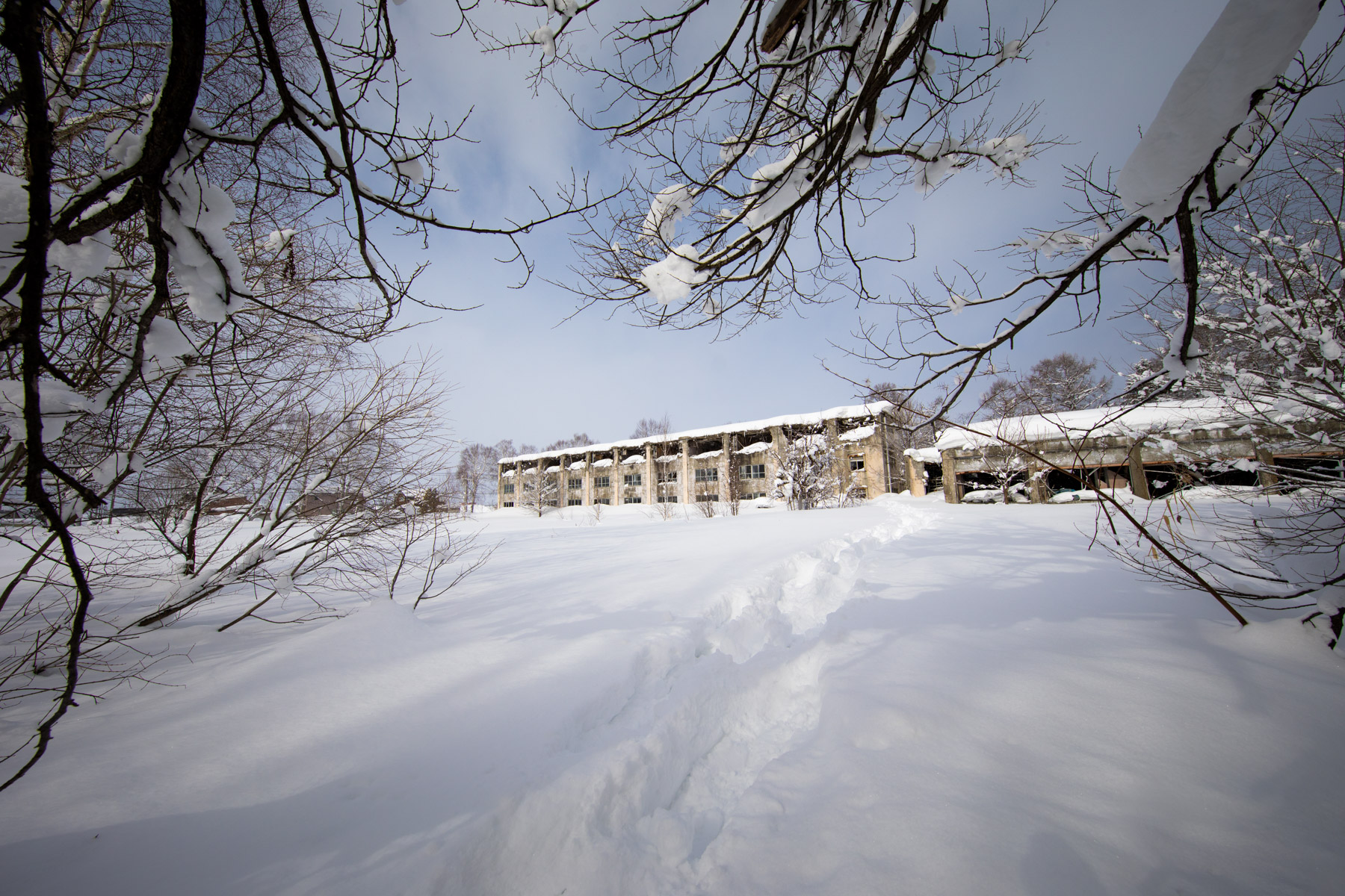 abandoned, factory, haikyo, hokkaido, japan, japanese, ruin, snow, urban exploration, urbex, winter